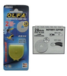 Lames de rechange Olfa pour Cutter 28 mm