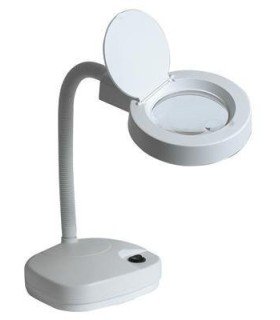 LED lamp with magnifying glass