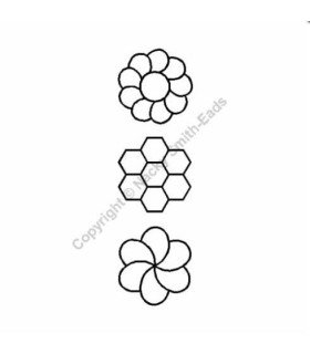 Flower quilting template