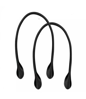 Black leather handles (pack of 2 units)