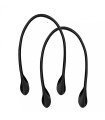 Black leather handles (pack of 2 units)