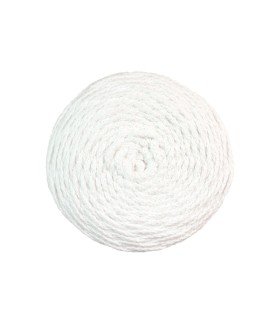 White braided thread cord for crochet