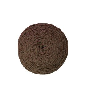 Cordon de fil tressé marron foncé pour crochet