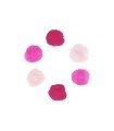 Acrylic pom poms with pink tube