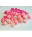 Acrylic pom poms with pink tube