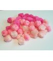 Pompones acrilics amb tub de color rosa