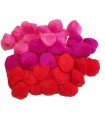 Pompones acrilics amb tub de color vermell