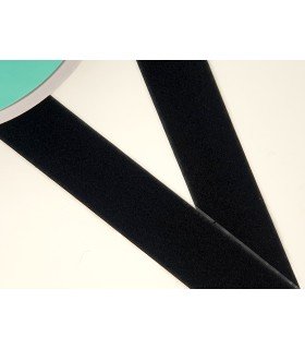 Black adhesive velcro 50mm soft (astracan)