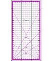 Patchwork ruler 15x30 pink