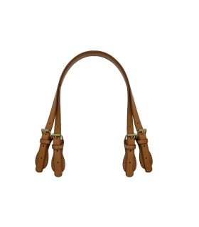 Leather handles with buckles