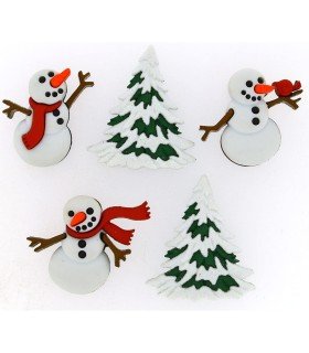 Decorative buttons for Christmas