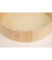 Round balsa wood tray