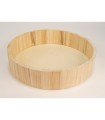 Round balsa wood tray