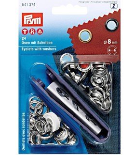 Prym silver eyelets