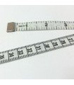 Tape measure in centimeters and inches