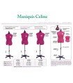 Adjustable mannequin for sewing small size