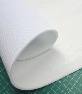 White fabric with wide foam for upholstering