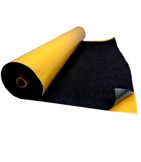 Adhesive carpet for upholstering the floor and trunk of cars, vans and boats