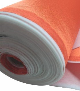 Orange fabric with foam for carnival