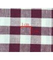 Black gingham check cotton fabric