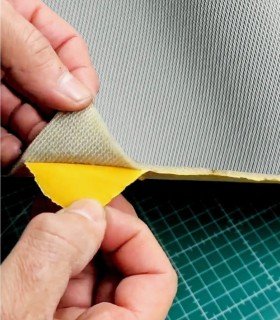 Adhesive fabric roof and door panels