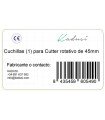 Recamvios de cuchillas para Cutter rotativo de 45 mm