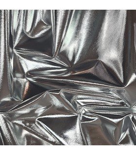 Gray patent leather fabric