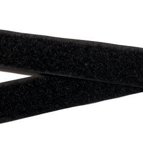 Velcro da cucire 20mm morbido nero (asola)