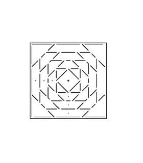 PINEAPPLE quilting template 15cm