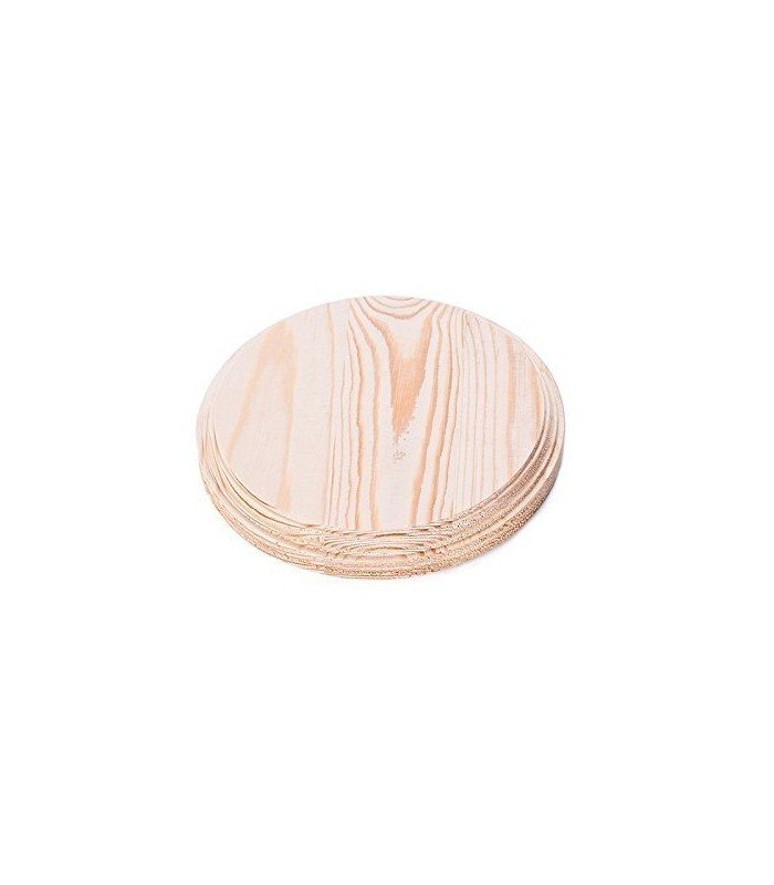 Support, round solid pine wood base