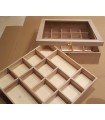 Coffret vitrine en bois