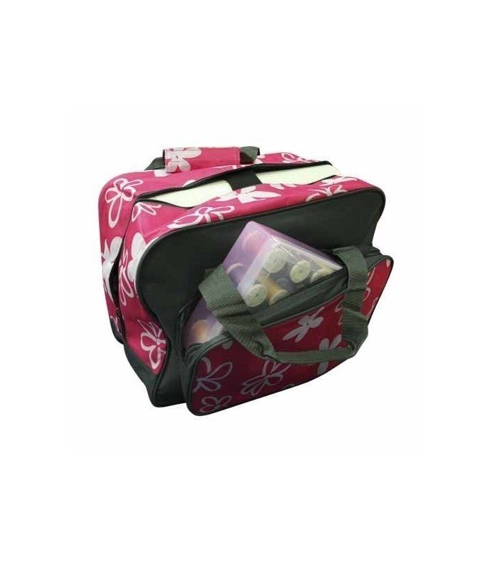 Pink suitcase for sewing machine